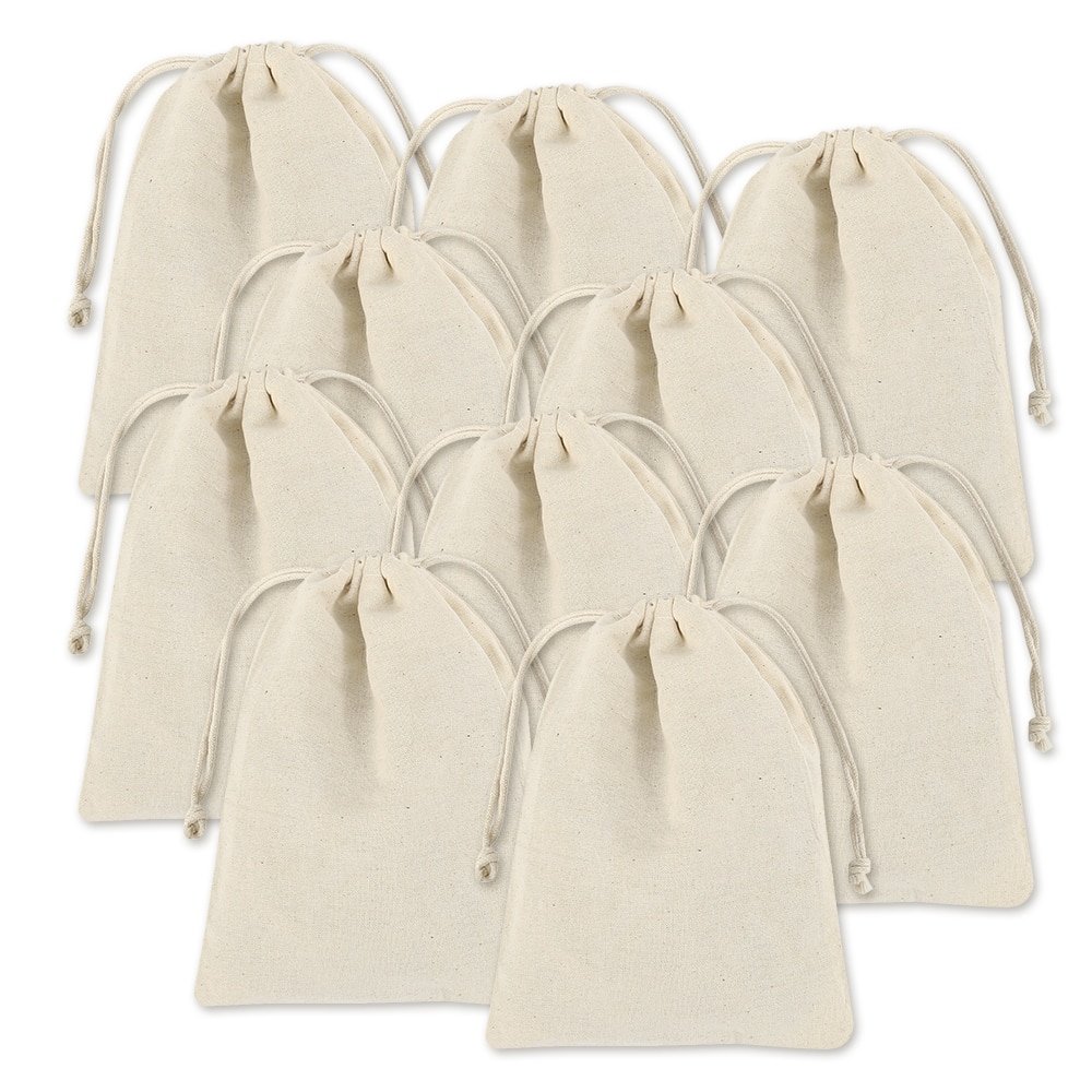 10PC/lot Cotton Drawstring Bag Household storage bag Reusable Shopping ...